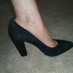 BCBG Black Suede Heels